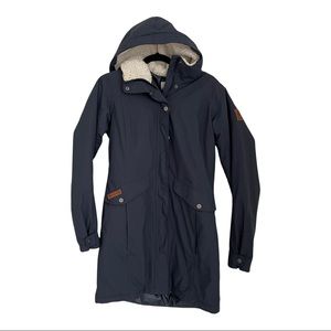 Columbia parka jacket with hood fur lined insulated